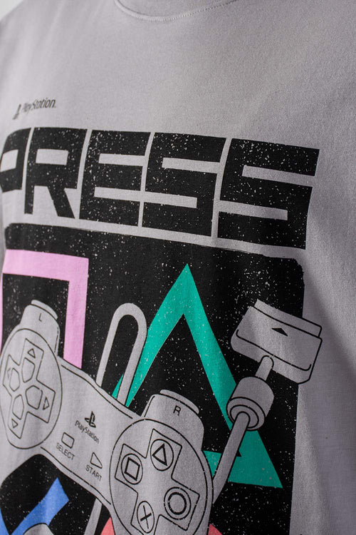 Card slide image -  CAMISETA DE PLAY STATION MANGA CORTA GRIS PARA HOMBRE