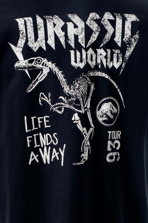 Card slide image -  CAMISETA DE JURASSIC WORLD NEGRA CON ESTAMPADO EN POSTERIOR PARA HOMBRE