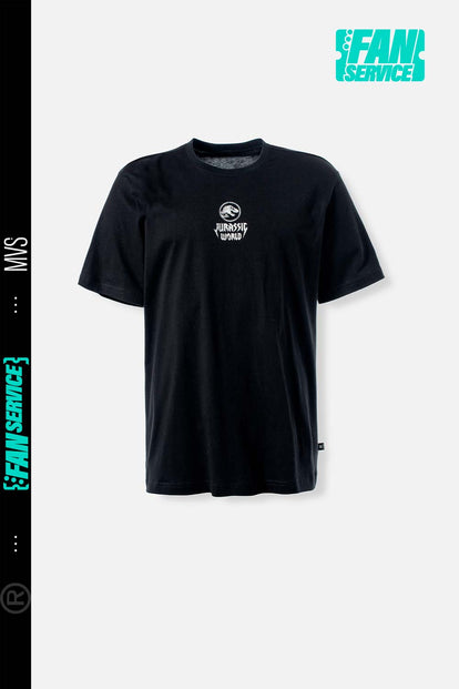  CAMISETA DE JURASSIC WORLD NEGRA CON ESTAMPADO EN POSTERIOR PARA HOMBRE