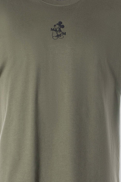  CAMISETA DE MICKEY MOUSE MANGA CORTA VERDE PARA HOMBRE