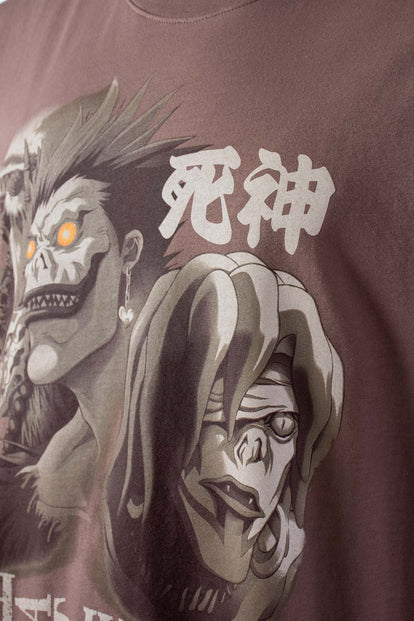  CAMISET DE DEATH NOTE MANGA CORTA CAFÉ PARA HOMBRE