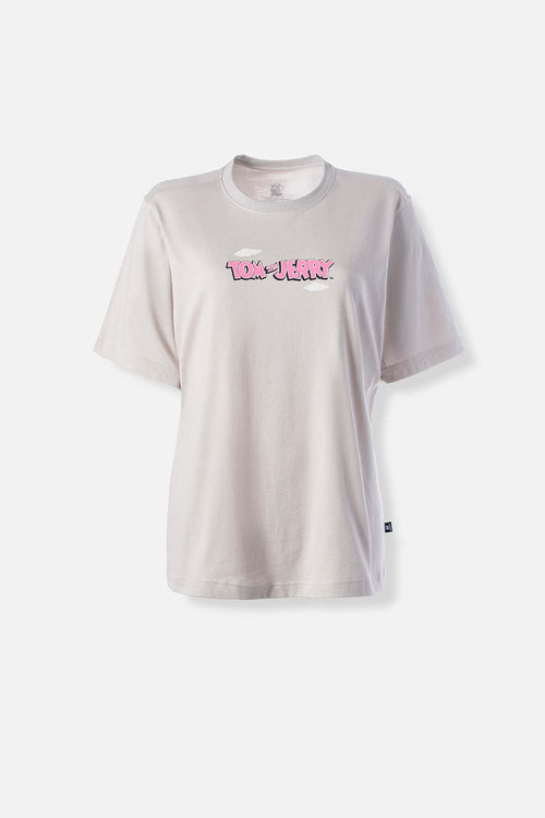Card slide image -  CAMISETA DE TOM Y JERRY MANGA CORTA GRIS CLARO PARA MUJER