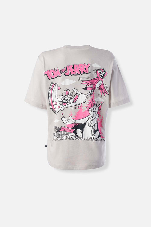 Card slide image -  CAMISETA DE TOM Y JERRY MANGA CORTA GRIS CLARO PARA MUJER