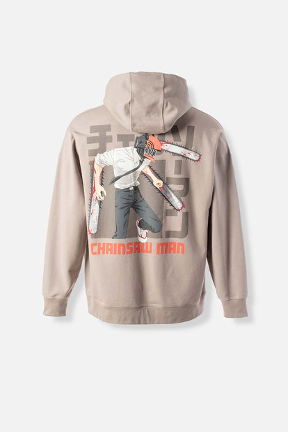 BUZO DE CHAINSAW MAN CON CAPUCHA PARA HOMBRE