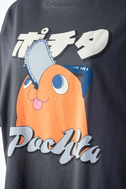  CAMISETA DE POCHITA MANGA CORTA GRIS PARA MUJER