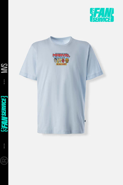  CAMISETA DE MARVEL MANGA CORTA AZUL PARA HOMBRE