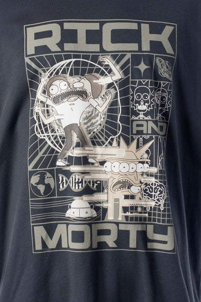 CAMISETA DE RICK & MORTY OVERSIZED FIT  PARA HOMBRE