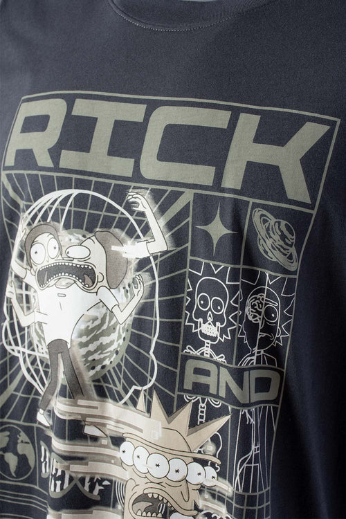 CAMISETA DE RICK & MORTY OVERSIZED FIT  PARA HOMBRE