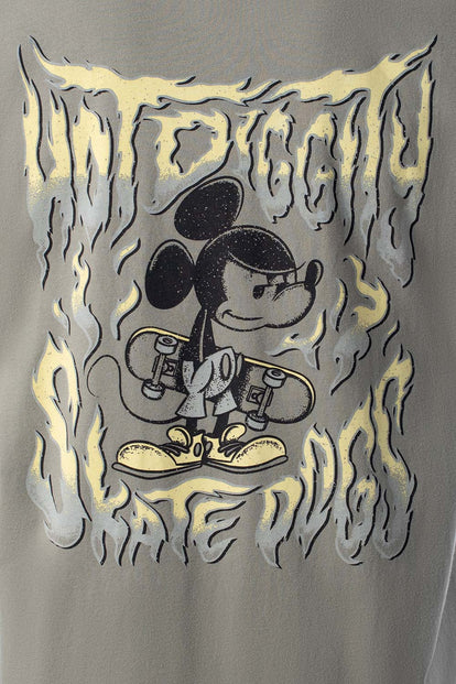  CAMISETA DE MICKEY MOUSE MANGA CORTA VERDE OLIVA PARA HOMBRE