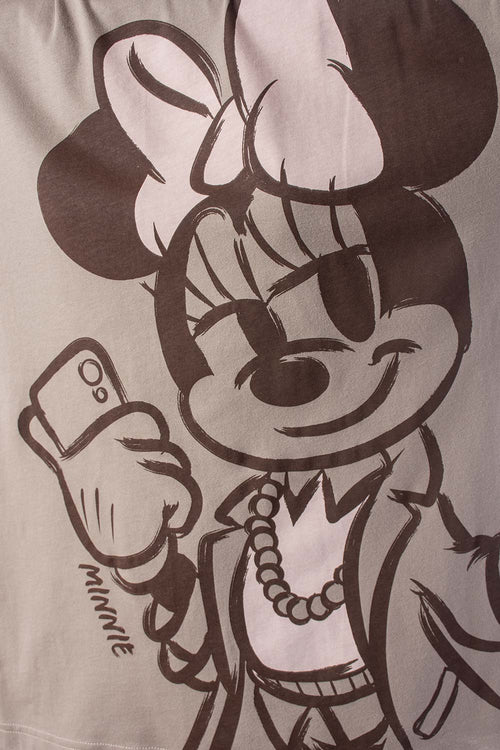 Card slide image -  CAMISETA MICKEY MOUSE GRIS ESTAMPADA EN FRENTE PARA MUJER