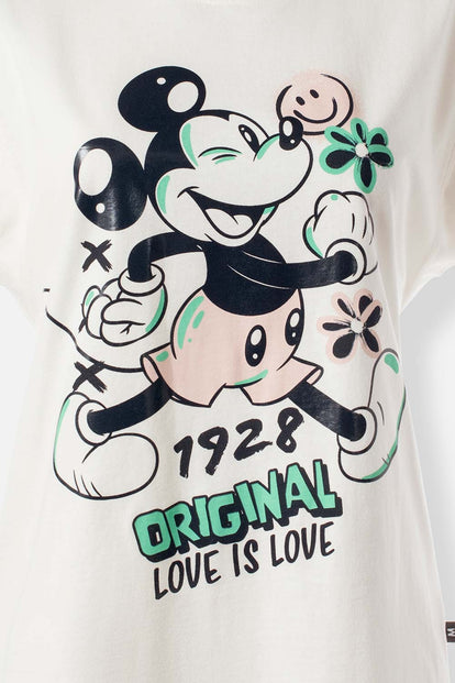  CAMISETA DE MICKEY MOUSE RELAX FIT PARA MUJER