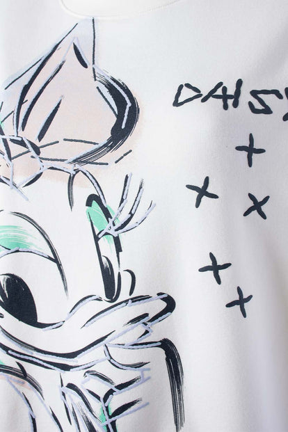  BUZO DE DAISY MARFIL DE DISEÑO CERRADO PARA MUJER