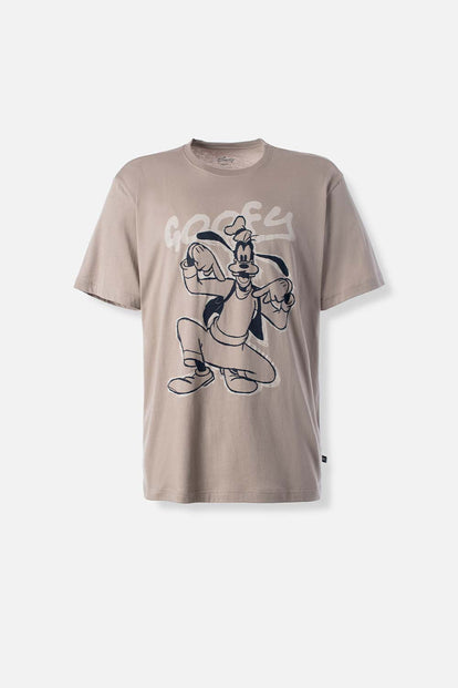  CAMISETA DE GOOFY MANGA CORTA TAUPE PARA HOMBRE