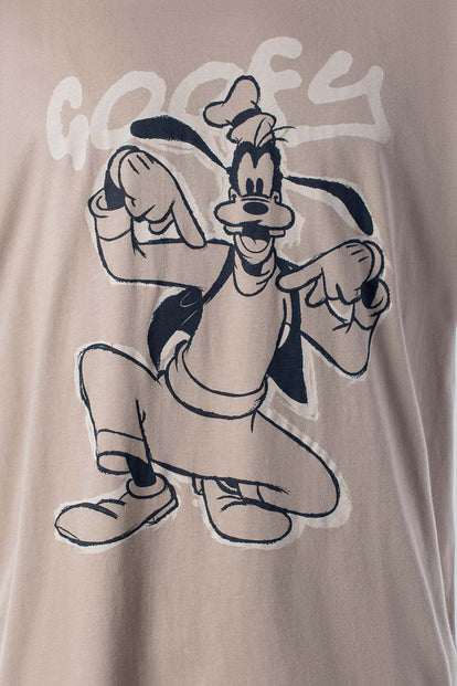 CAMISETA DE GOOFY MANGA CORTA TAUPE PARA HOMBRE