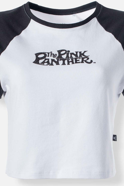  CAMISETA DE PANTERA ROSA CROP TOP PARA MUJER