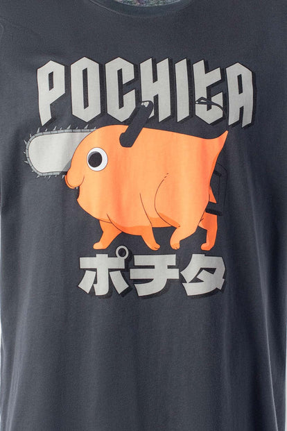 PIJAMA DE POCHITA PANTALÓN CORTO GRIS PARA HOMBRE