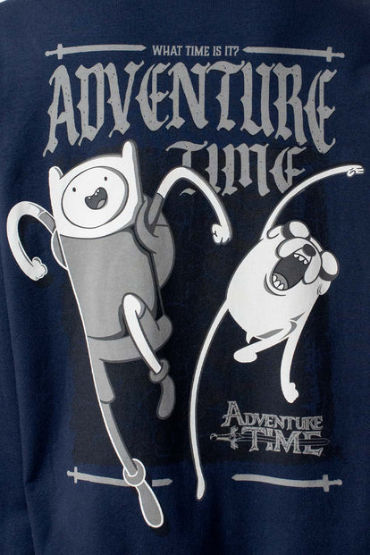  BUZO DE ADVENTURE TIME CERRADO AZUL PARA HOMBRE