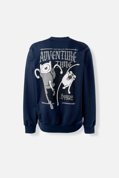  BUZO DE ADVENTURE TIME CERRADO AZUL PARA HOMBRE