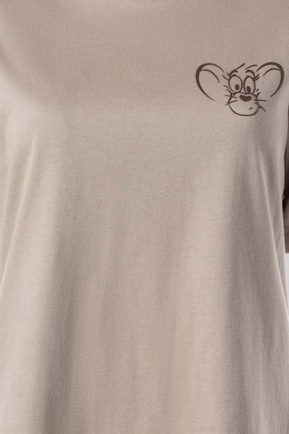  CAMISETA DE TOM Y JERRY REGULAR FIT PARA MUJER