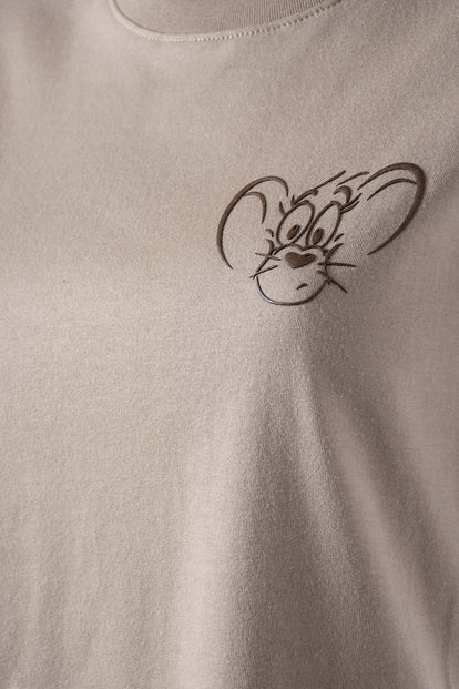  CAMISETA DE TOM Y JERRY REGULAR FIT PARA MUJER