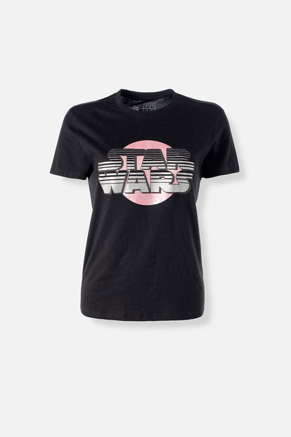 CAMISETA DE STAR WARS SLIM FIT NEGRO PARA MUJER