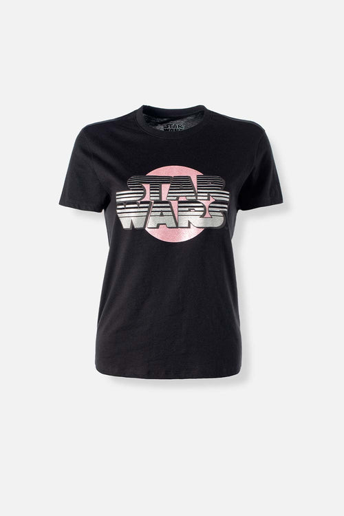 CAMISETA DE STAR WARS SLIM FIT NEGRO PARA MUJER