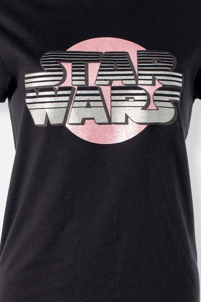 CAMISETA DE STAR WARS SLIM FIT NEGRO PARA MUJER