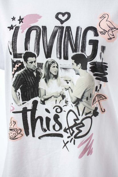 PIJAMA DE FRIENDS DE PANTALÓN LARGO MULTICOLOR PARA MUJER