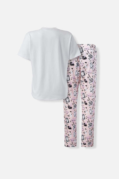 PIJAMA DE FRIENDS DE PANTALÓN LARGO MULTICOLOR PARA MUJER