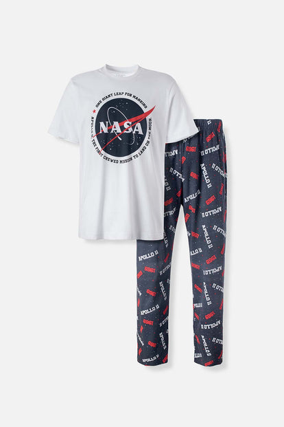 PIJAMA DE NASA CON PANTALÓN LARGO PARA HOMBRE