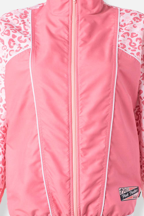 CHAQUETA DE LA PANTERA ROSA CON CIERRE PARA MUJER