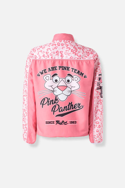 CHAQUETA DE LA PANTERA ROSA CON CIERRE PARA MUJER