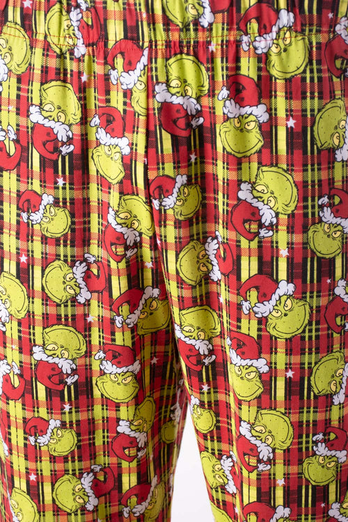 Card slide image -  PIJAMA THE GRINCH CON PANTALÓN LARGO ROJO PARA HOMBRE