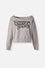 BUZO DE STRANGER THINGS CERRADO GRIS PARA MUJER