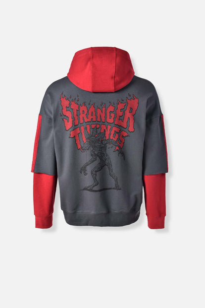 BUZO DE STRANGER THINGS CON CAPUCHA PARA HOMBRE