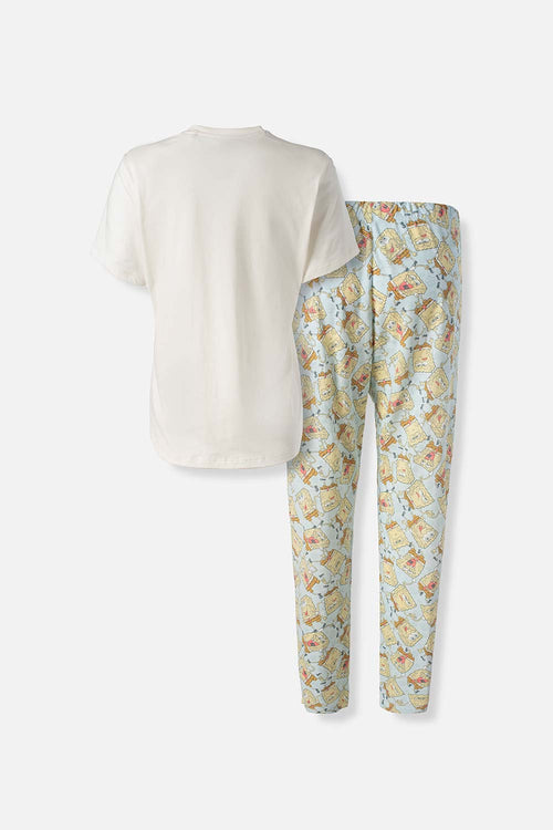 PIJAMA DE BOB ESPONJA DE PANTALON LARGO PARA MUJER