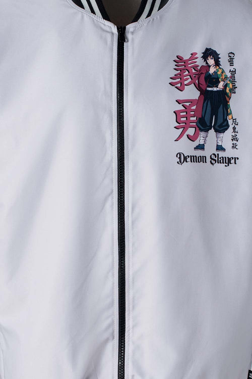 CHAQUETA DE DEMON SLAYER CON CIERRE PARA HOMBRE