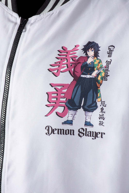 CHAQUETA DE DEMON SLAYER CON CIERRE PARA HOMBRE