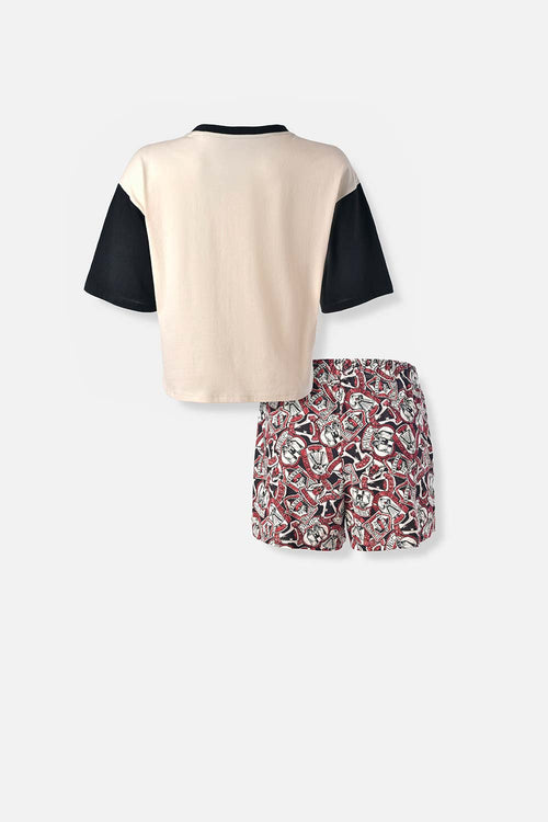 PIJAMA DE STRANGER THINGS PANTALÓN CORTO PARA MUJER
