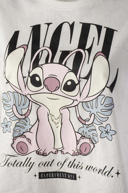 CAMISETA DE LILO & STITCH BOXY FIT PARA MUJER