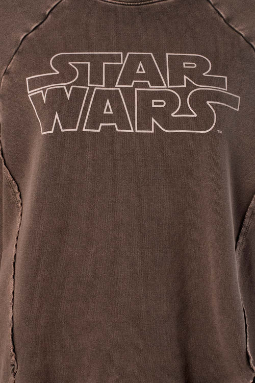 BUZO DE STAR WARS CERRADO CAFE PARA MUJER