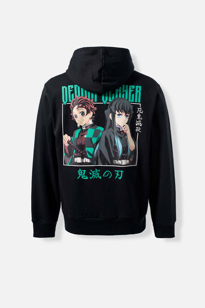 BUZO DE DEMON SLAYER CERRADO CON CAPUCHA PARA HOMBRE