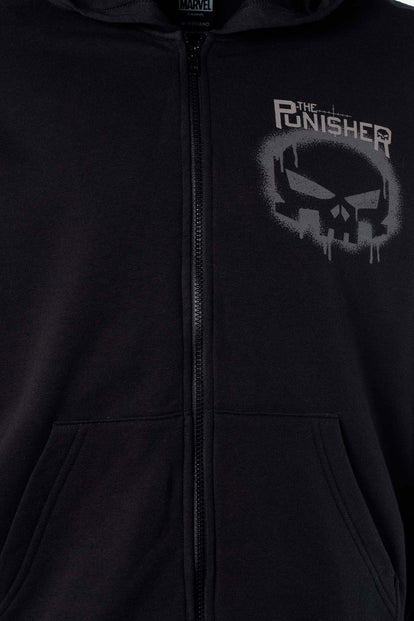 BUZO DE MARVEL NEGRO CON CAPUCHA PARA HOMBRE