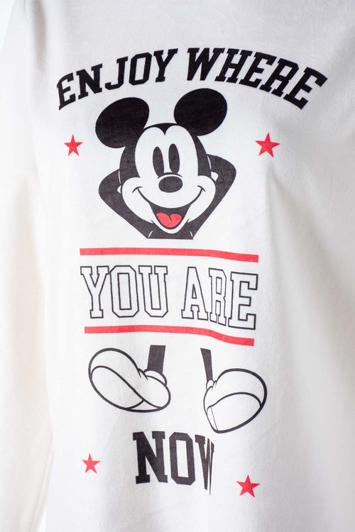 PIJAMA DE MICKEY MOUSE CON PANTALON LARGO PARA MUJER