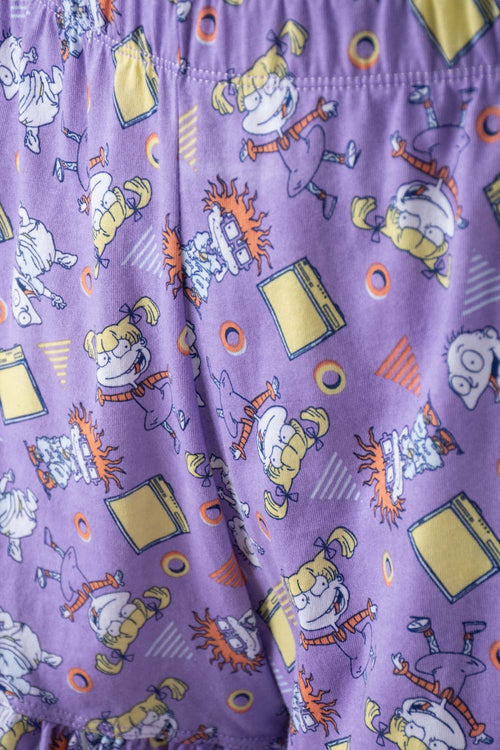 PIJAMA DE RUGRATS CON SHORT PARA MUJER