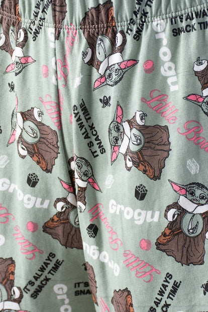 PIJAMA DE MANDALORIAN CON PANTALON CORTO PARA MUJER