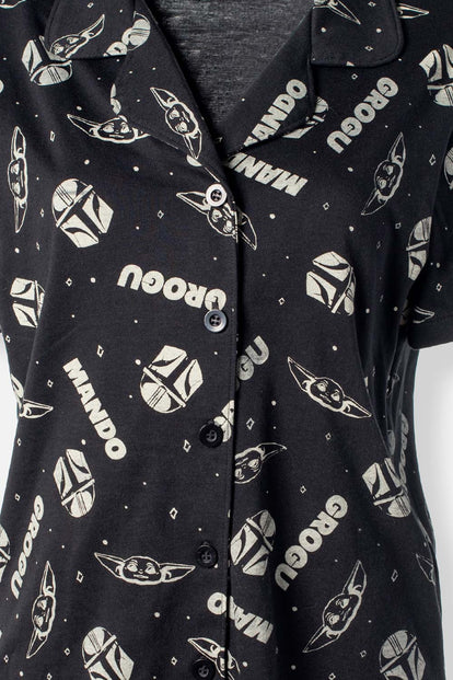 PIJAMA DE MANDALORIAN CON PANTALON LARGO PARA MUJER