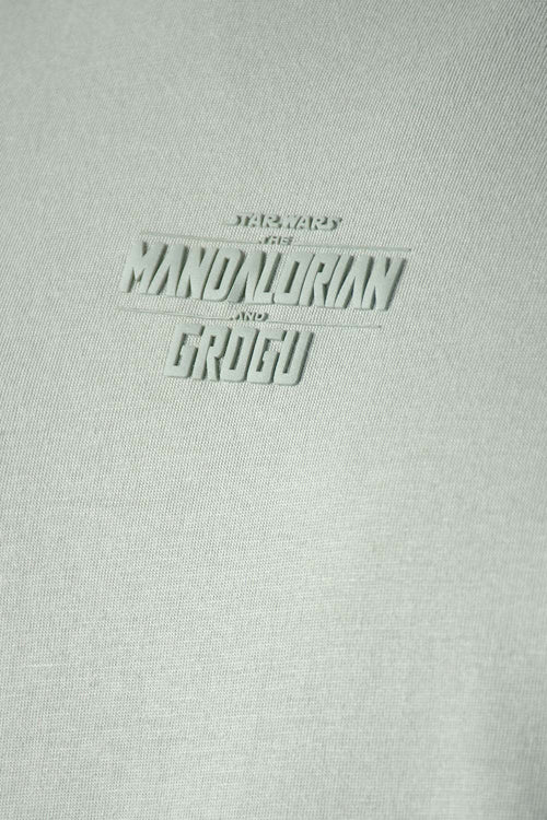 CAMISETA DE MANDALORIAN REGULAR FIT VERDE PARA HOMBRE