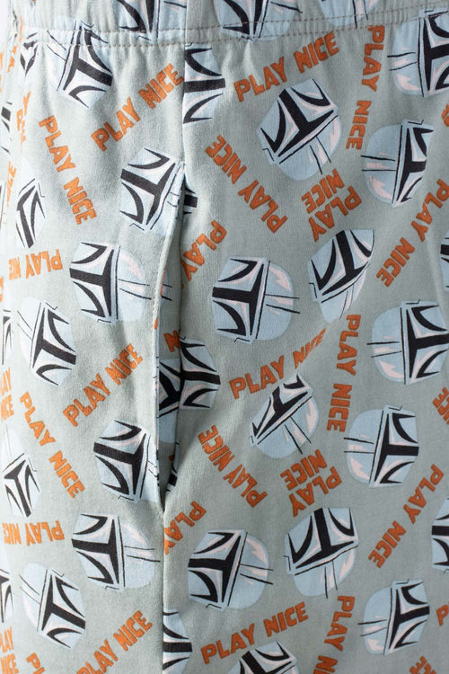 PIJAMA DE MANDALORIAN CON PANTALON LARGO PARA HOMBRE