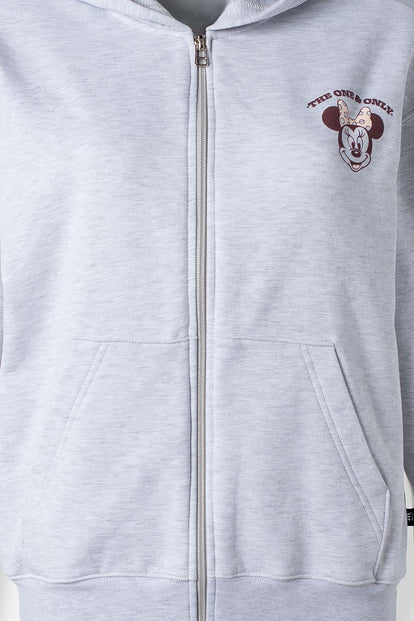 BUZO DE MINNIE MOUSE CON CIERRE PARA MUJER